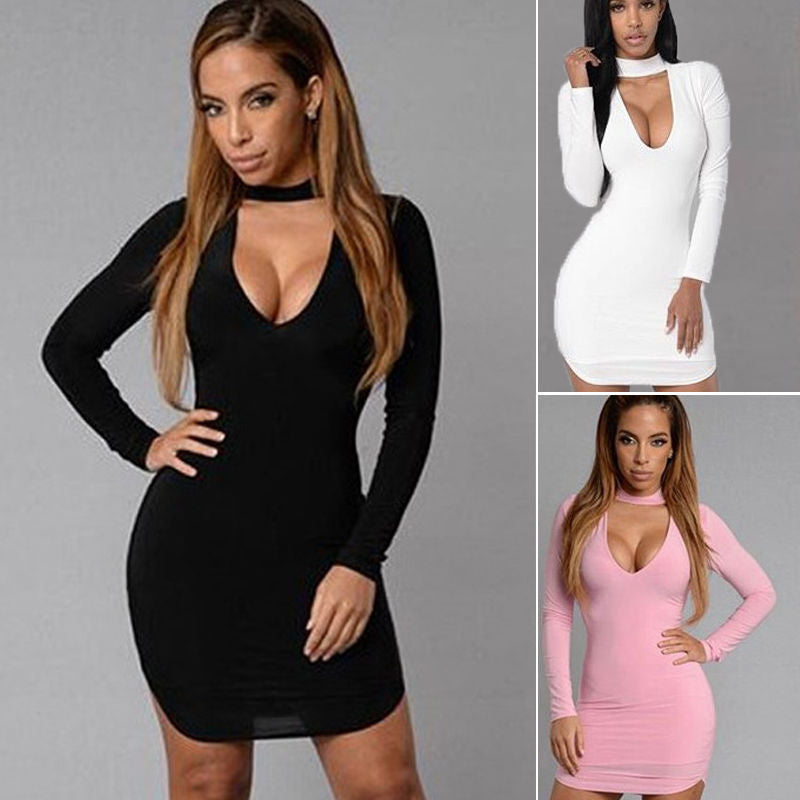 European, American, bursting, V collar, cocktail dresses and dress sexy dresses